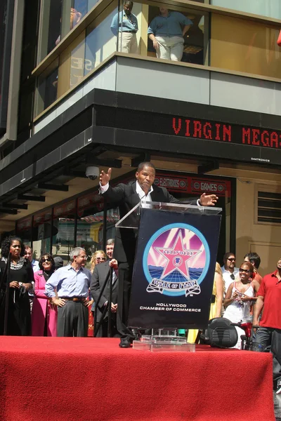Jamie Foxx at the ceremony honoring him with the 2,347th star on the Hollywood Walk of Fame. Hollywood Boulevard, Hollywood CA. 09-14-07 — Stock Photo, Image