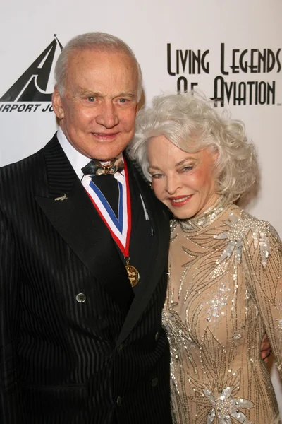 Buzz Aldrin e moglie Lois — Foto Stock