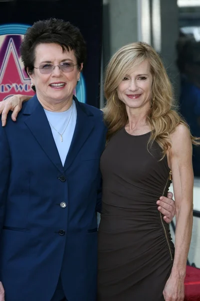 Billie Jean King, Holly Hunter — Zdjęcie stockowe