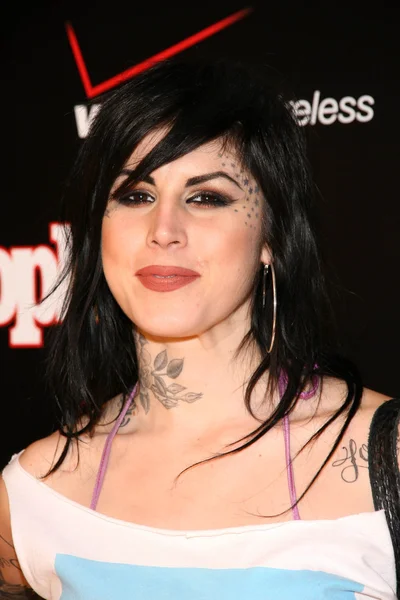 Kat von d på verizon trådlös och partiet honoring grammy nominerad timbaland. Avalon hollywood, hollywood, ca. 02-08-08 — Stockfoto