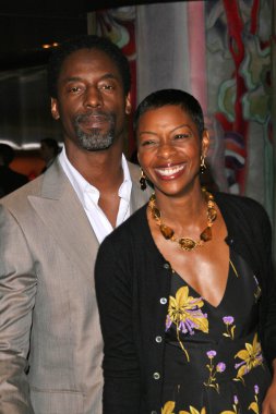 Isaiah Washington and wife Jenisa