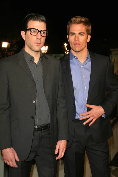 Zachary Quinto and Chris Pine — Stock Photo, Image