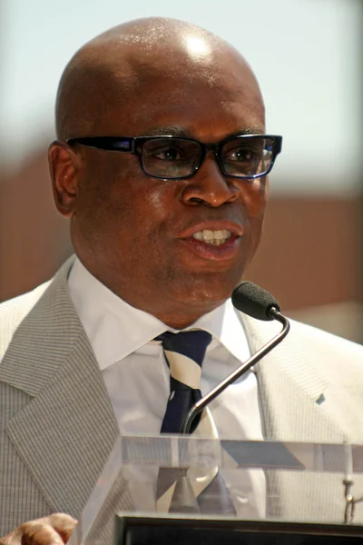 L.A. Reid en la ceremonia en honor a Sean Diddy Combs con la estrella 2,362nd en el Paseo de la Fama de Hollywood. Hollywood Boulevard, Hollywood, CA. 05-02-08 — Foto de Stock