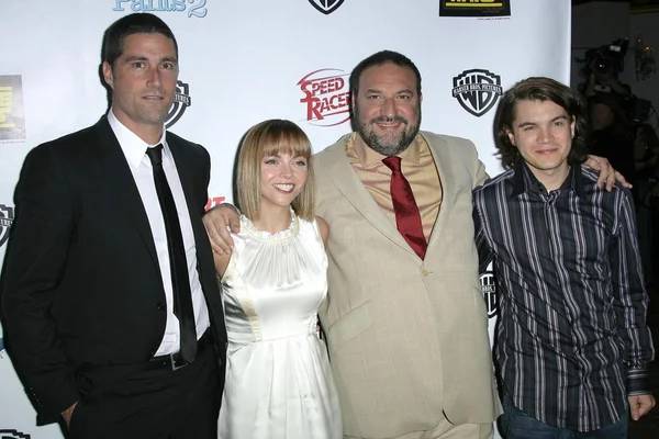 Matthew Fox e Christina Ricci com Joel Silver e Emile Hirsch — Fotografia de Stock