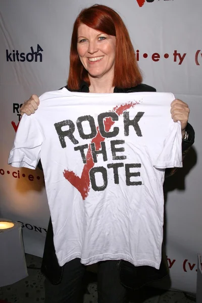 Kate Flannery no Rock The Vote By Society Launch Party, apresentado por Christina Aguilera. Kitson, West Hollywood, CA. 11-13-07 — Fotografia de Stock