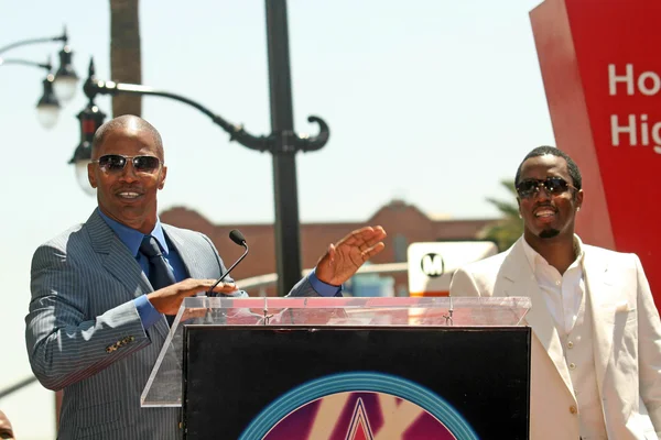 Jamie foxx und sean diddy combs — Stockfoto