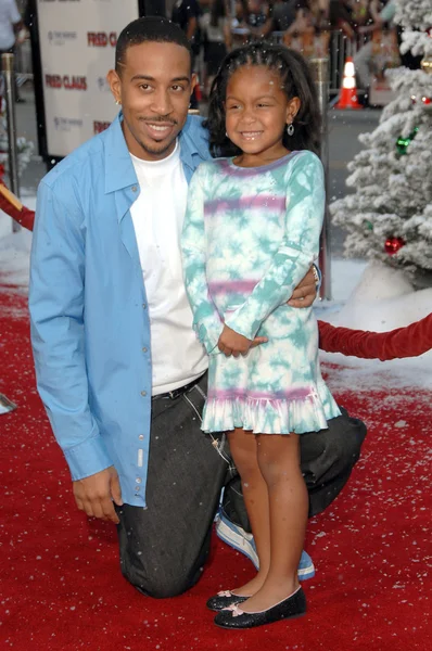 Chris Ludacris Bridges and daughter Karma — Stockfoto