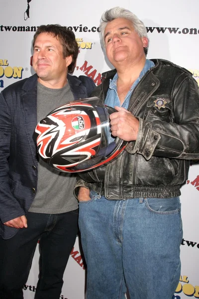 John Melendez and Jay Leno — Stockfoto