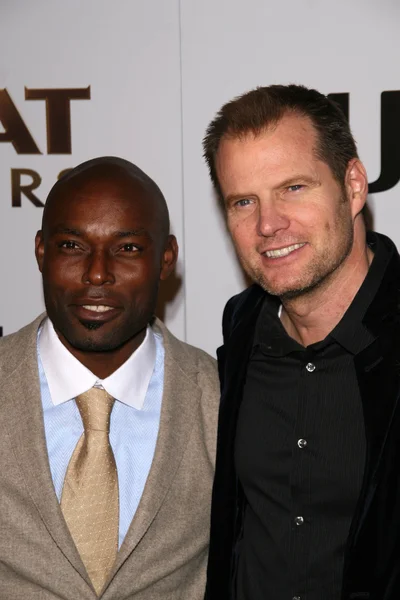 Jimmy Jean-Louis y Jack Coleman en el estreno de Los Ángeles de "The Great Debaters". Arclight Cinerama Dome, Hollywood, CA. 12-11-07 —  Fotos de Stock