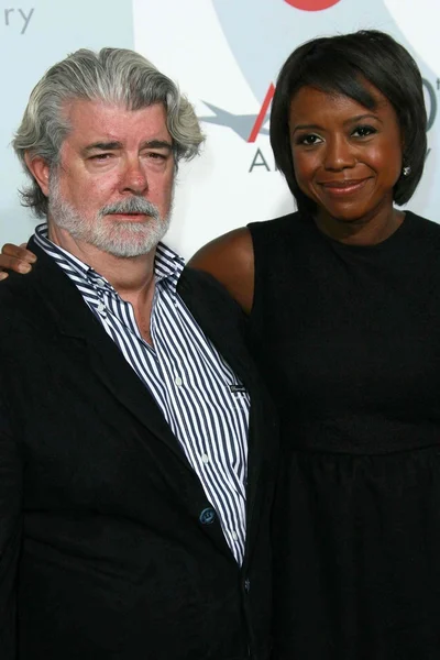 George Lucas and Meloday Hobson — Stock Photo, Image