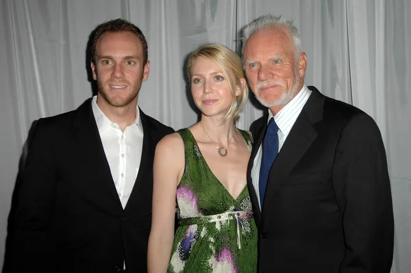 Charlie McDowell with Lilly McDowell and Malcolm McDowell — Stock Photo, Image