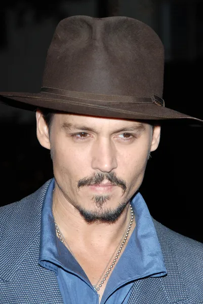 Johnny Depp på en spesiell visning av "Sweeney Todd the Demon Barber of Fleet Street". Paramount Theatre, Hollywood, CA. 12-05-07 – stockfoto