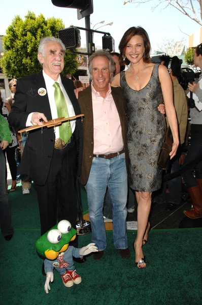 Herb McCallister with Henry Winkler and Brenda Strong — Stock Photo, Image