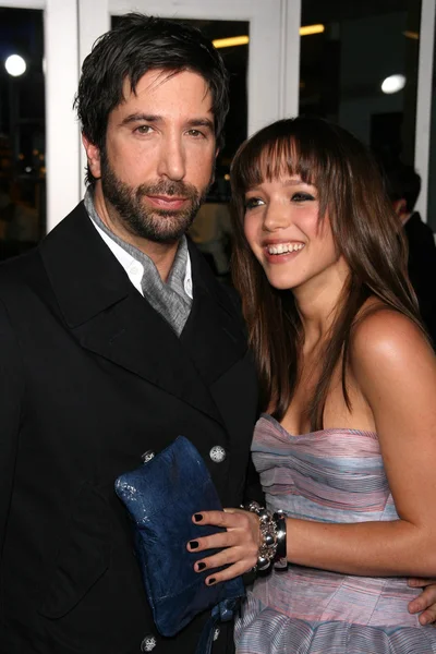 David Schwimmer e data Zoe — Fotografia de Stock