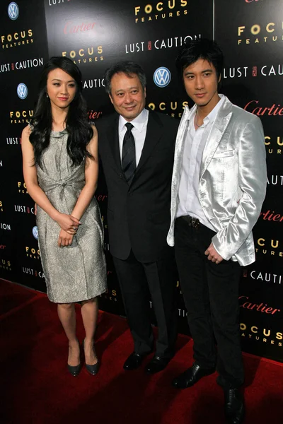 Wei Tang with Ang Lee and Lee-Hom Wang — Stock Photo, Image
