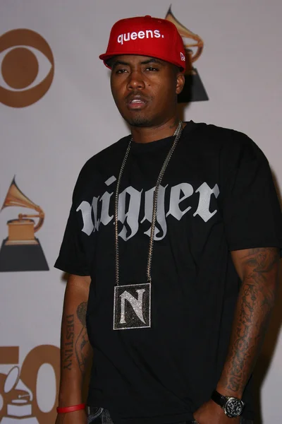 Nas in the press room — Stock Photo, Image