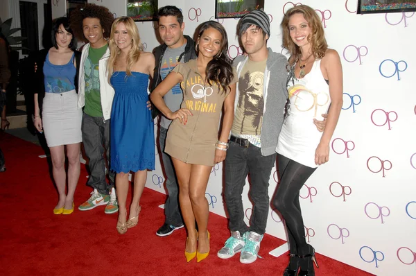 L-R Rumer Willis, Corbin Bleu, Kristin Cavallari, Wilmer Valderrama, Christina Milian, Pete Wentz y Josie Maran —  Fotos de Stock