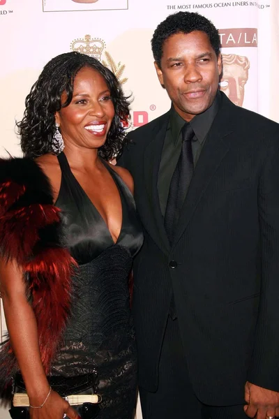 Pauletta Washington and Denzel Washington at the 16th Annual BAFTA/LA Cunard Britannia Awards. Private Location, Los Angeles, CA. 11-01-07 — Stock Photo, Image