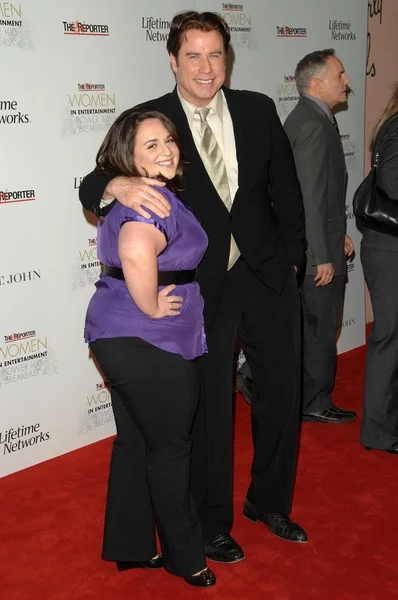 Nikki Blonsky and John Travolta — Stock Photo, Image