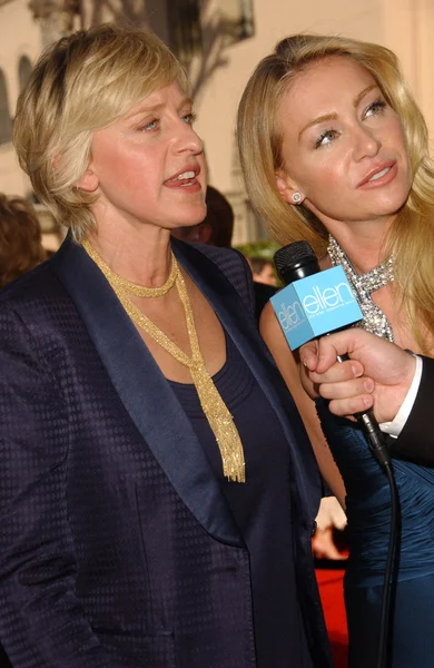 Portia de rossi i ellen degeneres — Zdjęcie stockowe