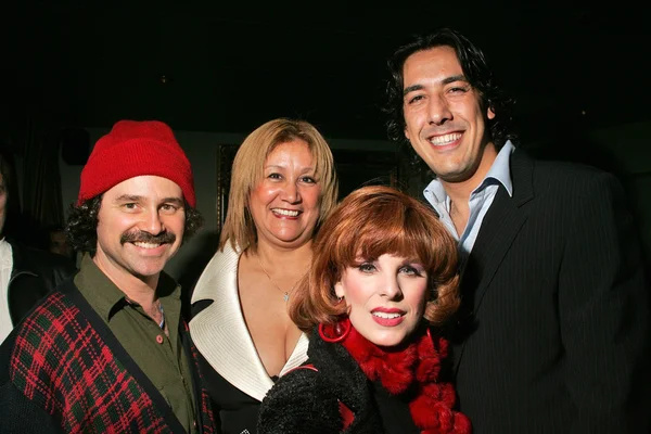 Harrison Held and Kat Kramer with Thierry Oliva and his mother — Stock fotografie