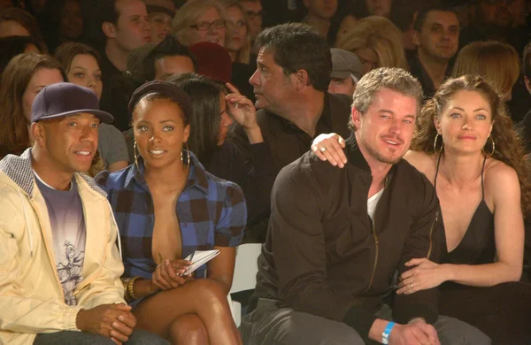 Russell Simmons and Eva Pigford with Eric Dane and Rebecca Gayheart — Stock Photo, Image