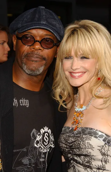 Samuel L Jackson and Kathryn Morris — Stock Photo, Image