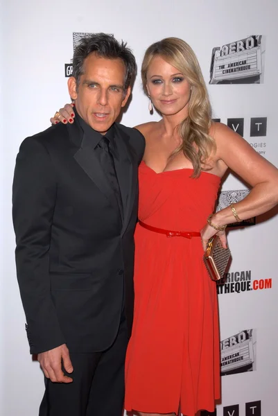 Ben Stiller and wife Christine Taylor — Stock Photo, Image