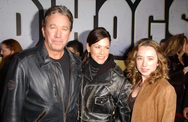 Tim Allen con Jane Hajduk y su hija Kady — Foto de Stock