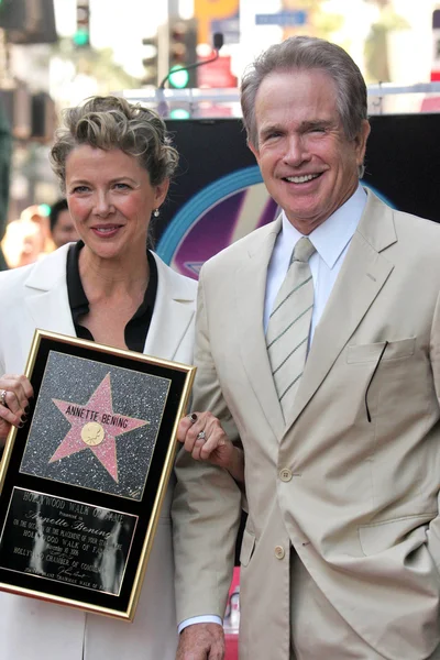 Annette Beningová, warren beatty — Stock fotografie