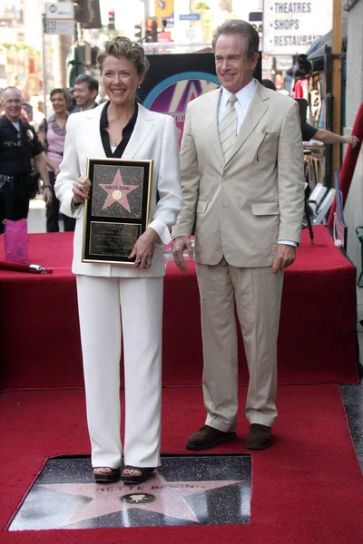 Annette Beningová, warren beatty — Stock fotografie