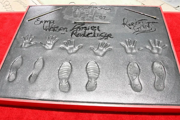 Hand, Foot and Wand Print Ceremony Honoring "Harry Potter" — Stock Photo, Image
