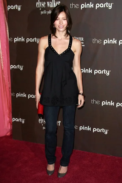 Jessica Biel no 3rd Annual Pink Party beneficiando Cedars-Sinai Women 's Cancer Research Institute. Viceroy Hotel, Santa Monica, CA. 09-08-07 — Fotografia de Stock