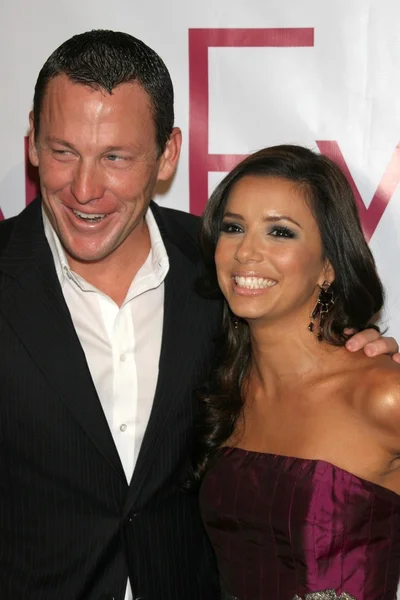 Lance Armstrong y Eva Longoria — Foto de Stock