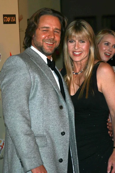 Russell crowe en terri irwin — Stockfoto