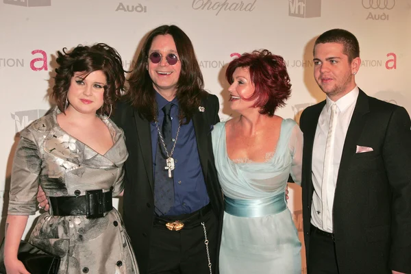 Kelly Osbourne, Ozzy Osbourne, Sharon Osbourne y Jack Osbourne — Foto de Stock