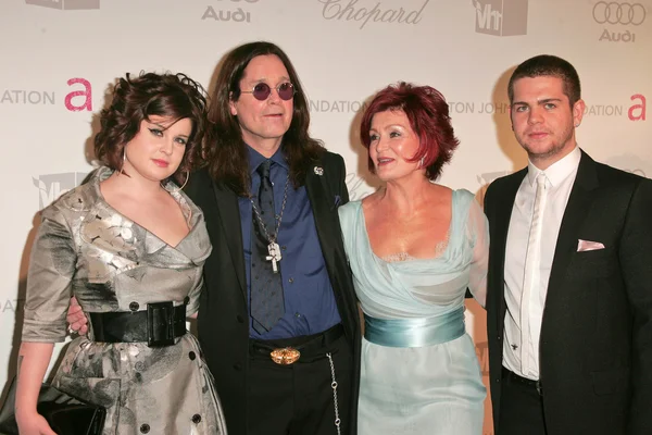 Kelly Osbourne, Ozzy Osbourne, Sharon Osbourne y Jack Osbourne — Foto de Stock