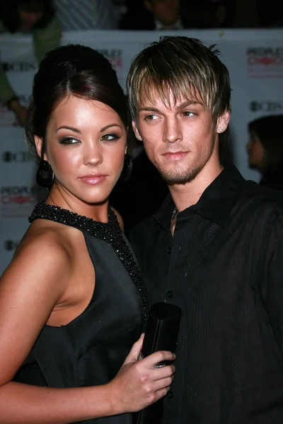 Kaci brun och aaron carter — Stockfoto