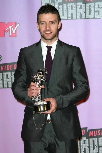 Justin Timberlake in the press room at the 2007 MTV Video Music Awards. The Palms Hotel And Casino, Las Vegas, NV. 09-09-07 — 图库照片