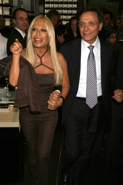 Donatella Versace and Giancarlo Di Risio — Stock Photo, Image