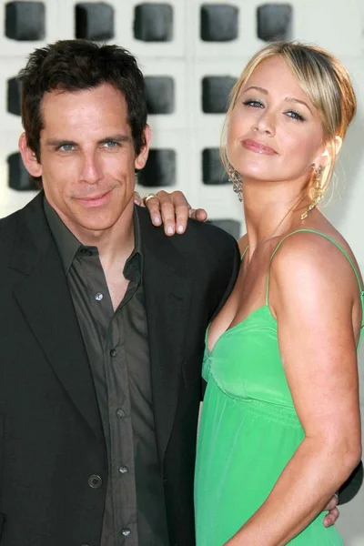 Ben Stiller e sua esposa Christine Taylor — Fotografia de Stock
