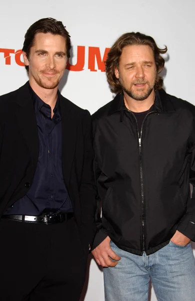 Christian Bale y Russell Crowe — Foto de Stock