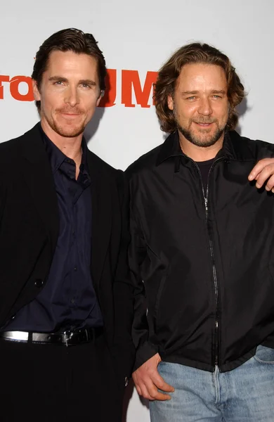 Christian Bale and Russell Crowe — Zdjęcie stockowe