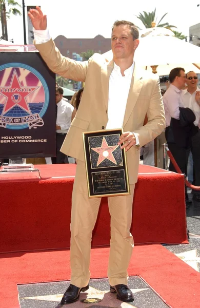 Matt Damon Star On The Hollywood Walk Of Fame Ceremony — Stock Photo, Image