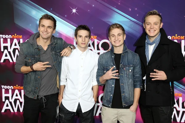 Aaron scott, kieran ackerman, adam ackerman, sonny fredie pederson bei den teennick halo awards 2012, hollywood palladium, hollywood, ca 11-17-12 — Stockfoto