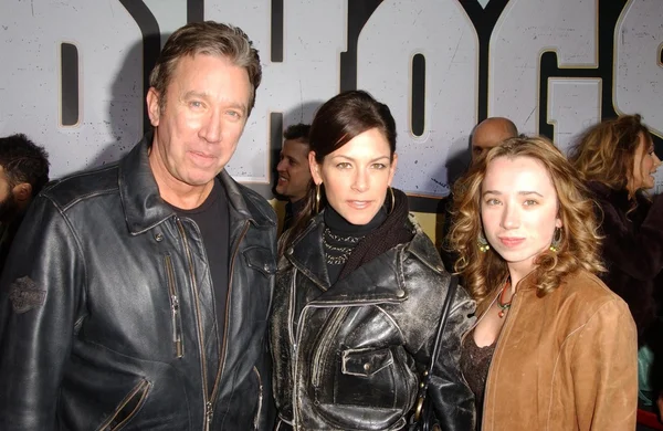 Tim allen met jane hajduk en dochter kady — Stockfoto