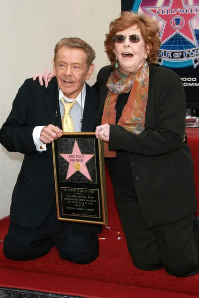 Jerry stiller a anne meara hollywood jít slávy obřadu — Stock fotografie