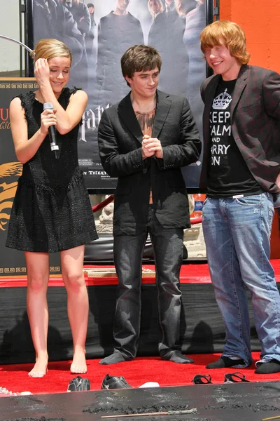 Hand, Foot and Wand Print Ceremony Honoring "Harry Potter" — Stock Photo, Image