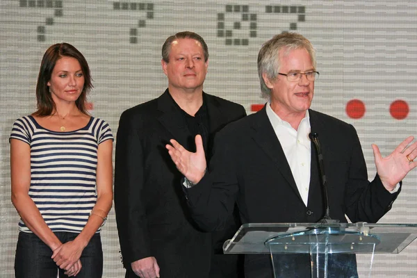 Pressekonferenz zur weltweiten Kampagne zur Klimakrise — Stockfoto