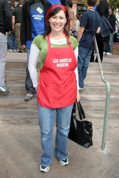 Die los angeles mission dankenessen für obdachlose — Stockfoto